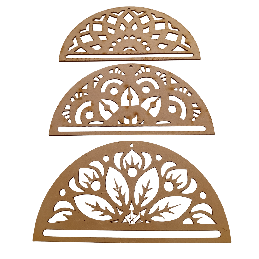 Bases para Macramé / Media Mandala en Corte Láser