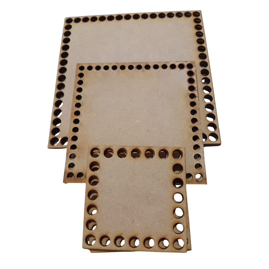 Cuadradas Perforadas para Tejido Macramé y Crochet
